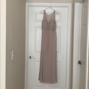 Illusion Neckline Tank Dress - Biscotti